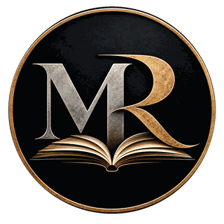 Mike Ramsey Jr's author mark: the letters M and R in silver and brass over an open book, inside a brass ring.